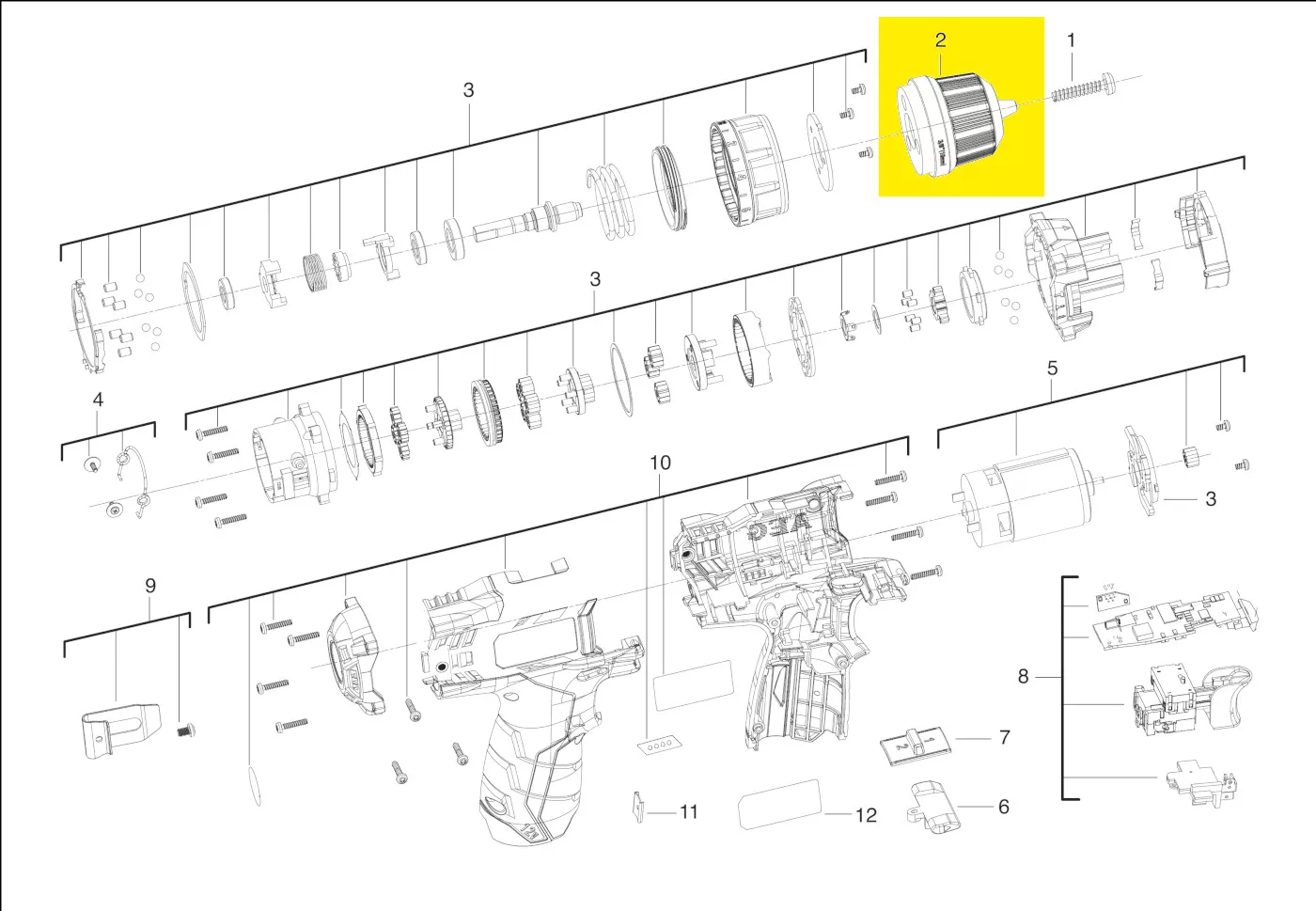 Mandrin réf. 4931435838 AEG